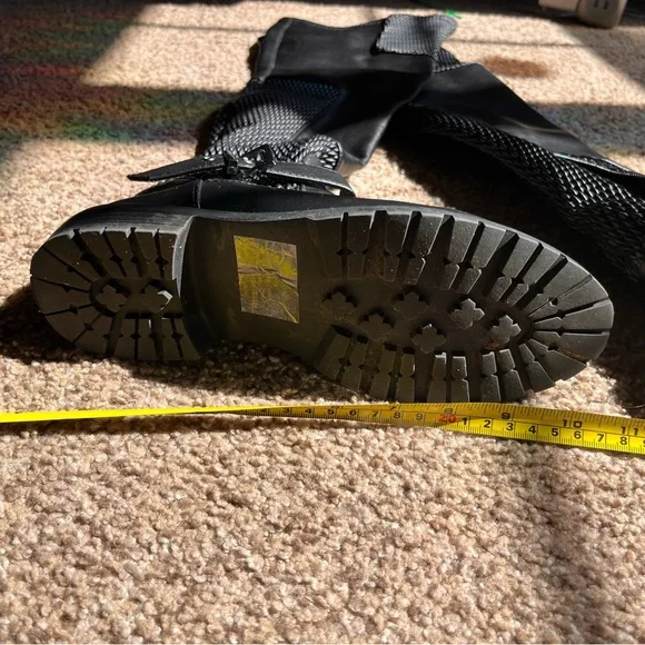 JustFab black pleather “Caterine” thigh high boot 7.5 - Picture 5 of 8